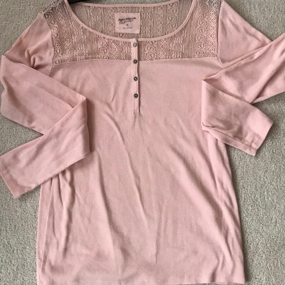 Pullover Henley, long sleeve light pink - Picture 3 of 8
